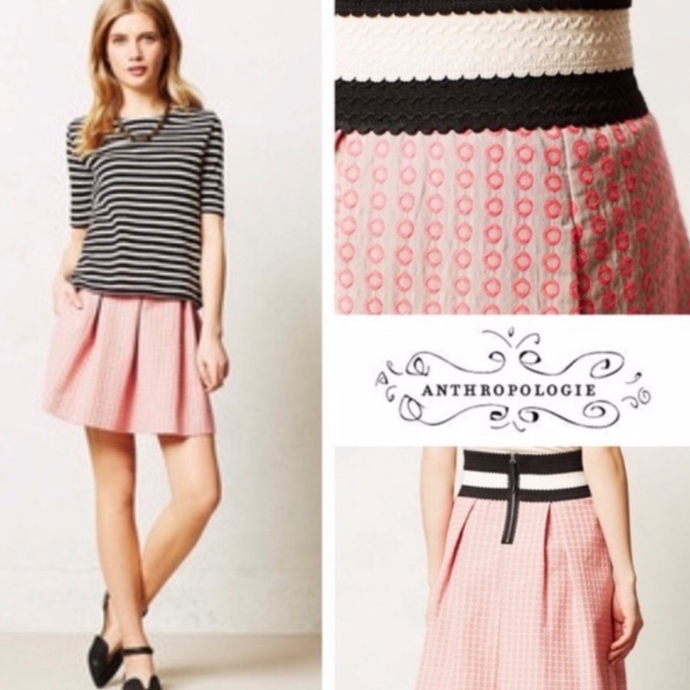 Anthropologie Maeve Ballad Swing Pleated Skirt💖